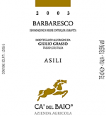 C del Baio - Barbaresco Asili 2015 (750ml)