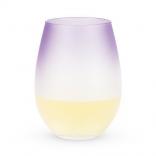 Stemless Wine Glass - Ombre Purple 0
