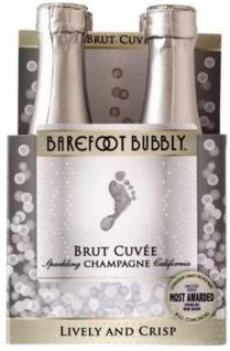 Barefoot - Bubbly Brut Cuvee NV (4 pack 187ml) (4 pack 187ml)