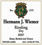 Hermann J. Wiemer - Riesling Dry Finger Lakes 2019 (750ml)