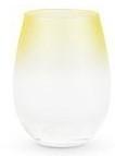 Stemless Wine Glass - Ombre Yellow 0
